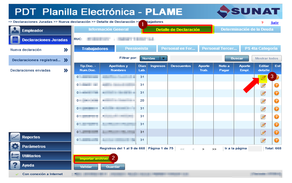 planilla de remuneraciones